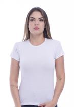 Camiseta Baby Look Feminina 100% Algodão Macia e Lisa Tech 001