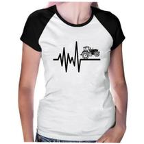 Camiseta Baby look feminina agro trator batimentos roça