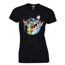 Camiseta Baby Look Feminina Algodão Looney Tunes