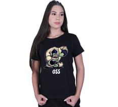 Camiseta Baby Look Feminina Algodão T-shirt Luta Jiu Jitsu Gorila Oss - Lafre