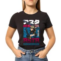 Camiseta Baby Look Feminina Asta Black Clover Exclusiva Camiseta Baby Look Feminina Asta Black Clover Exclusiva