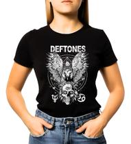 Camiseta Baby Look Feminina Banda Deftones 100% Algodao 01 Camiseta Baby Look Feminina Banda Deftones 100% Algodao 01
