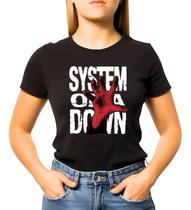 Camiseta Baby Look Feminina Banda System Of A Down Mode 12