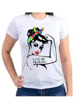 Camiseta Baby look feminina dia das mães autismo mãe de autista Camiseta Baby look feminina dia das mães autismo mãe de autista