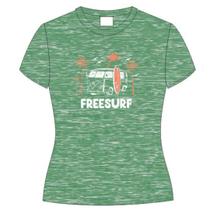 Camiseta Baby Look Feminina em Malha Algodão FreeSurf Trip