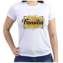 Camiseta Baby look feminina família festa réveillon ano novo Camiseta Baby look feminina família festa réveillon ano novo