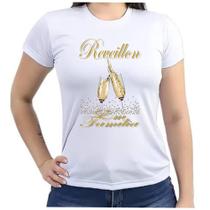 Camiseta Baby look feminina feliz ano novo réveillon em família fim ano