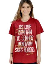 Camiseta baby look feminina gospel cristã os que confiam pecado zero