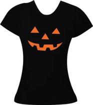 Camiseta Baby Look Feminina Halloween Abóbora Dia Das Bruxas