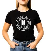 Camiseta Baby Look Feminina K-pop Bts 100% Algodao Modelo 05 Camiseta Baby Look Feminina K-pop Bts 100% Algodao Modelo 05