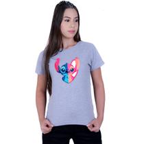 Camiseta Baby Look Feminina Lilo and Angel Love