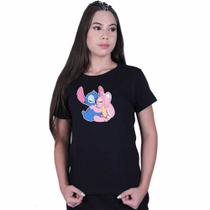 Camiseta Baby Look Feminina Lilo e Angel Kiss