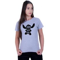 Camiseta Baby Look Feminina Lilo Stitch Ohana Family