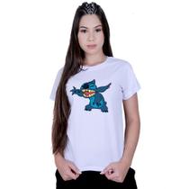 Camiseta Baby Look Feminina Lilo Stitch Risada