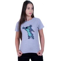 Camiseta Baby Look Feminina Lilo Stitch Susto