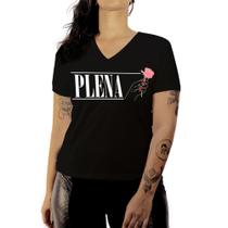 Camiseta Baby Look Feminina Luma Ventura Plena Preta