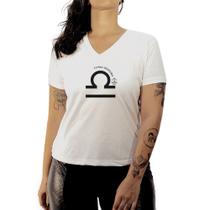 Camiseta Baby Look Feminina Luma Ventura Signo Libra Branca