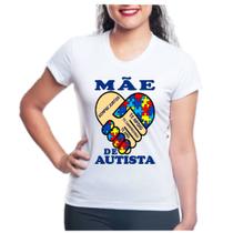Camiseta baby look feminina mãe de autista espectro autismo mamãe Camiseta baby look feminina mãe de autista espectro autismo mamãe
