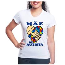 Camiseta Baby look feminina mãe de autista mamãe autismo Camiseta Baby look feminina mãe de autista mamãe autismo