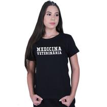 Camiseta Baby Look Feminina Medicina Veterinaria Escrita
