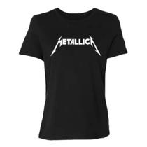 Camiseta Baby Look Feminina Metallica + Caneca Banda De Rock