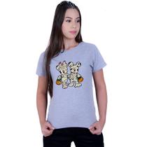 Camiseta Baby Look Feminina Mickey Minnie Halloween