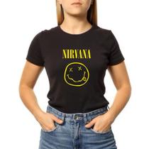 Camiseta Baby Look Feminina Nirvana 100% Algodão