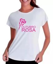 Camiseta Baby Look Feminina Outubro Rosa 100%Algodão - Lançamento