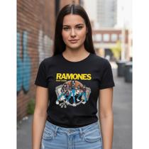 Camiseta Baby Look Feminina Ramones 100% Algodão