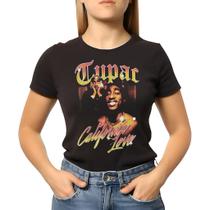 Camiseta Baby Look Feminina Rap Tupac Linda
