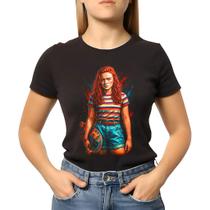 Camiseta Baby Look Feminina Stranger Things Max Premium