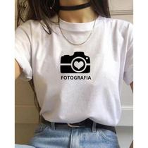 Camiseta Baby Look Feminina T Shirt Fotografia Fotógrafo 100% Algodão Premium