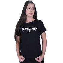 Camiseta Baby Look Feminina Testament Rock Camiseta Baby Look Feminina Testament Rock