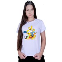 Camiseta Baby Look Feminina The Simpsons Family Camiseta Baby Look Feminina The Simpsons Family