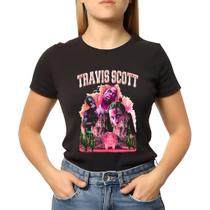 Camiseta Baby Look Feminina Travis Scott 100% Algodao Camiseta Baby Look Feminina Travis Scott 100% Algodao