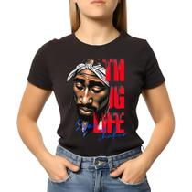 Camiseta Baby Look Feminina Tupac Algodao Mode3