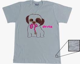 Camiseta baby look femininas shih tzu