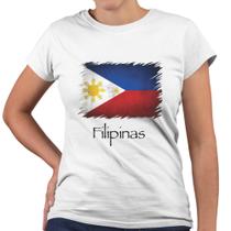 Camiseta Baby Look Filipinas Bandeira País