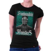 Camiseta Baby Look Frankenstein Filme Terror Série