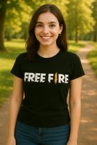 Camiseta Baby Look Free Fire Feminina Casual Gamer Estampa - RAMVIOTT Camiseta Baby Look Free Fire Feminina Casual Gamer Estampa - RAMVIOTT