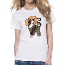 Camiseta Baby Look Gato da roca