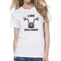 Camiseta Baby Look Guidao moto lobo solitario
