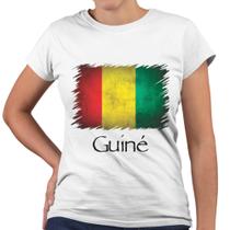 Camiseta Baby Look Guiné Bandeira País
