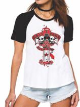 Camiseta Baby Look Guns Roses Modelo 3 - Casa Mágica