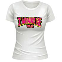 Camiseta Baby Look I wanna Be Tour - Ótima Qualidade