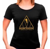 Camiseta Baby Look Imagine Dragons Show Tour Rock Feminina