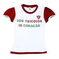 Camiseta Baby Look Infantil Fluminense Oficial