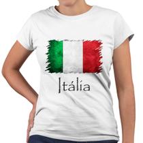 Camiseta Baby Look Itália Bandeira País