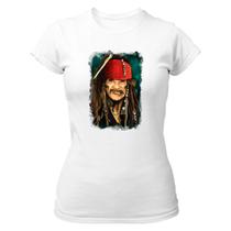 Camiseta Baby Look Jack Sparrow Madruga Camiseta Baby Look Jack Sparrow Madruga