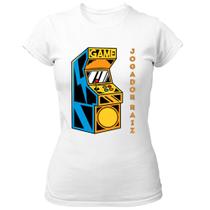 Camiseta Baby Look Jogador gamer raiz Camiseta Baby Look Jogador gamer raiz